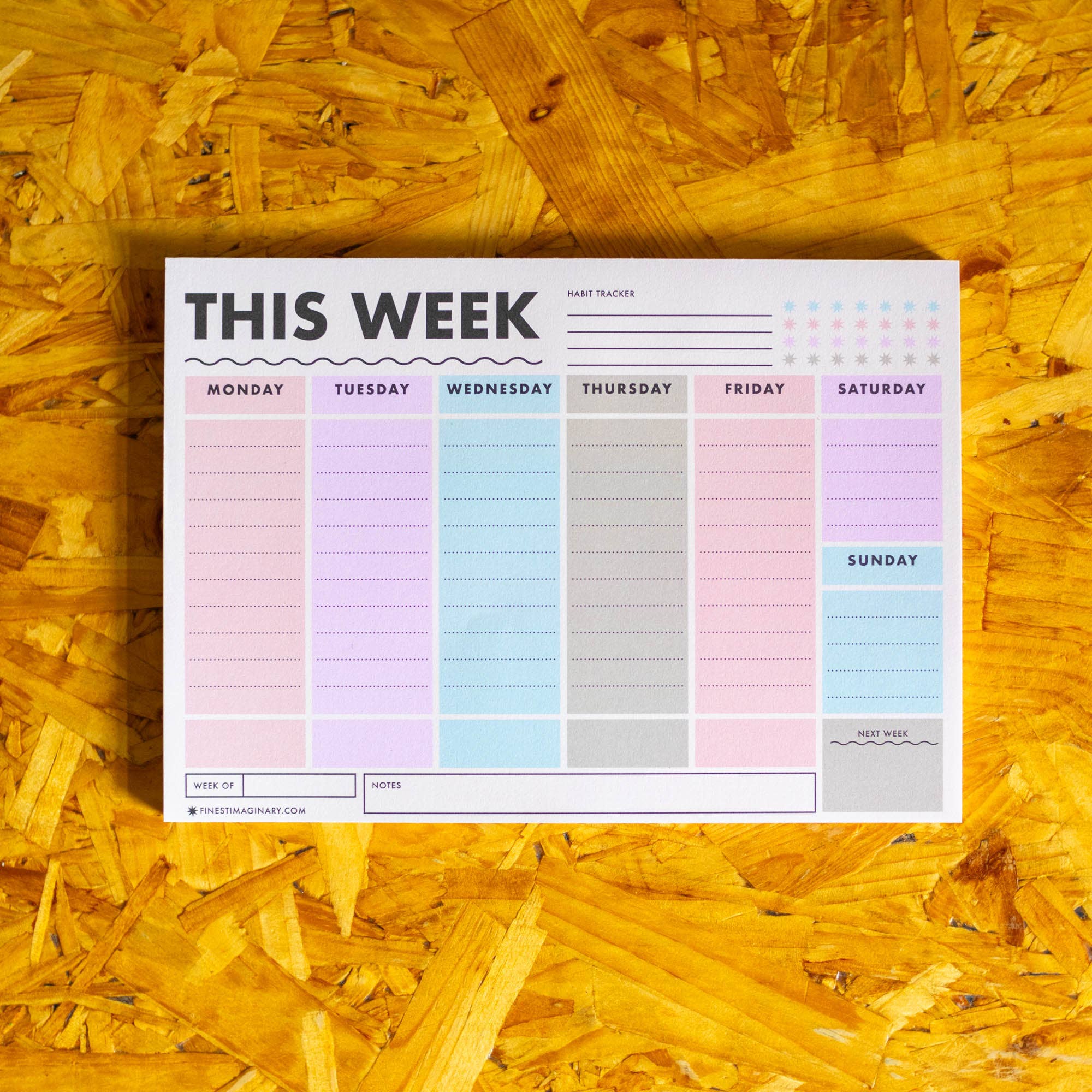 Memo Pad - Colour Block This Week Planner A5 Notepad