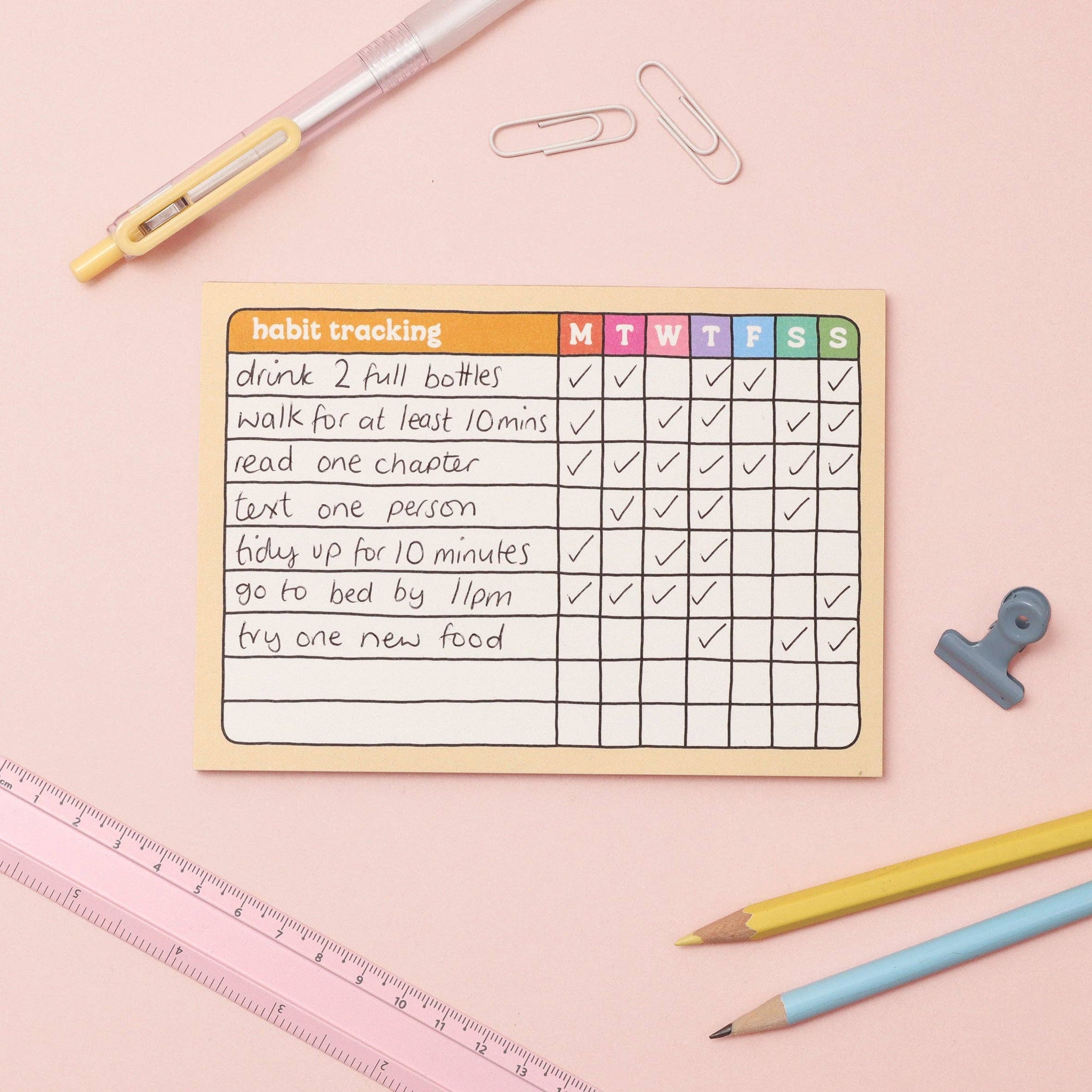 Oh Laura - A6 Habit Tracker Notepad – Dead Sea Records