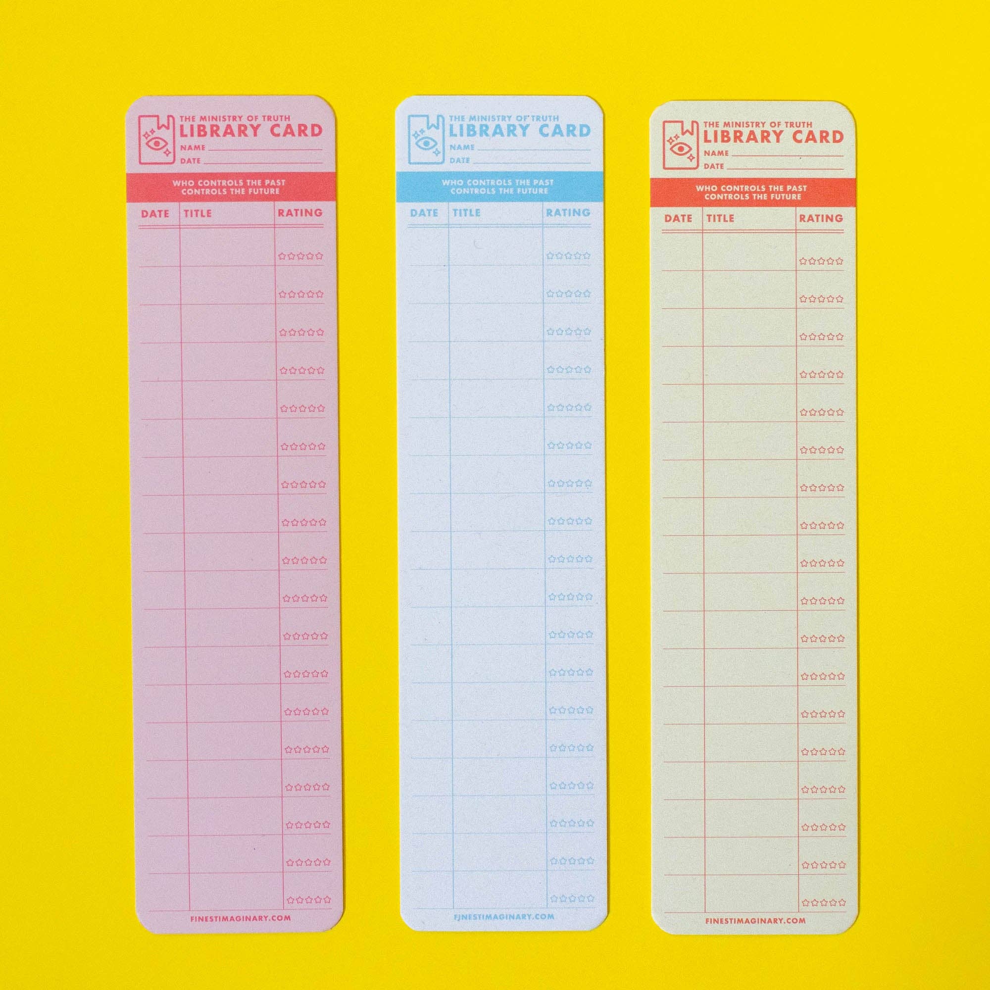 Bookmark - The Ministry of Truth Library Card