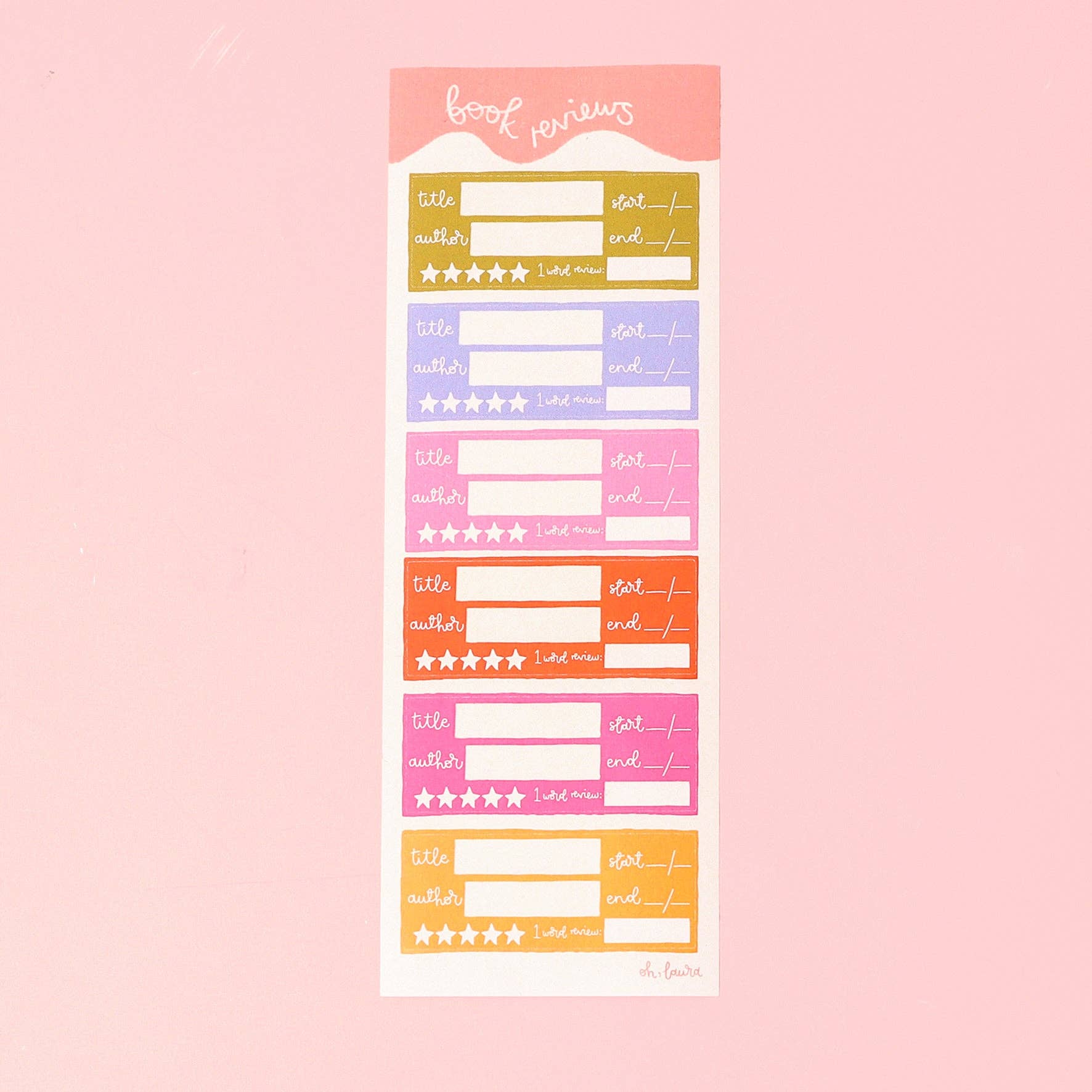 Planner Stickers - Book Reviews