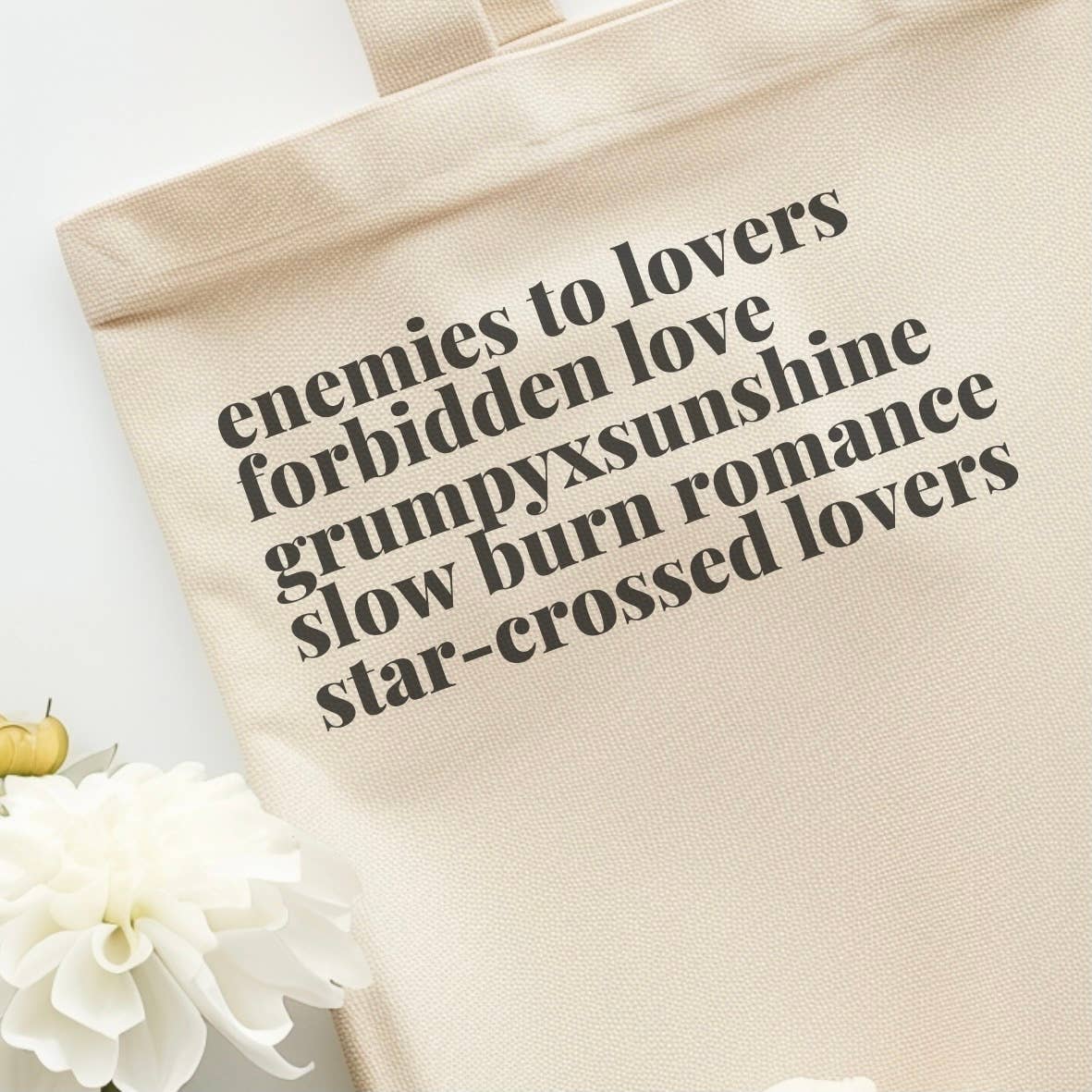 Tote Bag - "Tropes" Organic Cotton Book Bag